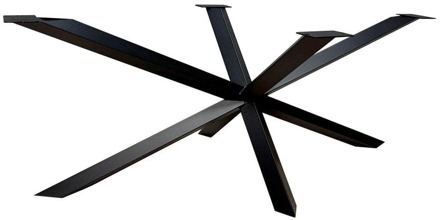 Furniture Legs Europe Stalen diamant matrix zwart spinpoot 180 bij 78 cm en hoogte 72 cm (6 x 6 cm)