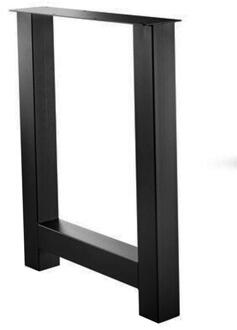 Furniture Legs Europe Stalen H tafelpoot zwart 78 bij 10 cm en hoogte 105 cm (10 x 10 cm)