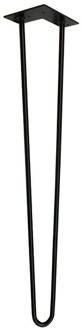 Furniture Legs Europe Stalen hairpin zwart hairpin ø 1,2 cm en hoogte 65 cm