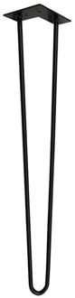 Furniture Legs Europe Stalen hairpin zwart hairpin ø 1,2 cm en hoogte 68 cm