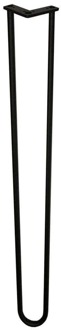 Furniture Legs Europe Stalen hairpin zwart hairpin ø 1,6 cm en hoogte 105 cm