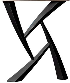 Furniture Legs Europe Stalen Hashtag tafelpoot breedte 60 cm en hoogte 72 cm zwart