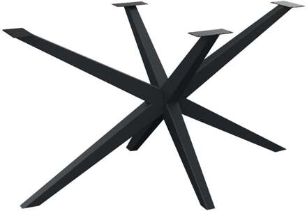 Furniture Legs Europe Stalen matrix zwart spinpoot 140 bij 74 cm en hoogte 73,5 cm tapse koker met een subtiel verloop van 4cm x 4cm naar 7,5cm x 5,5 cm