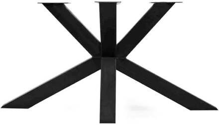 Furniture Legs Europe Stalen matrix zwart spinpoot 140 bij 80 cm en hoogte 72 cm (10 x 10 cm)
