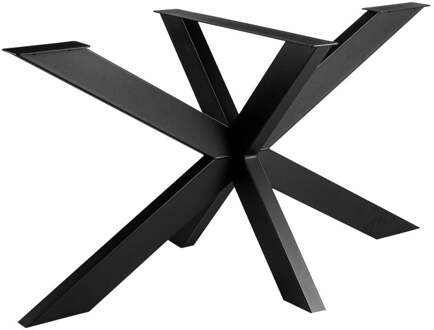 Furniture Legs Europe Stalen matrix zwart spinpoot 140 bij 80 cm en hoogte 73 cm (10 x 5 cm)