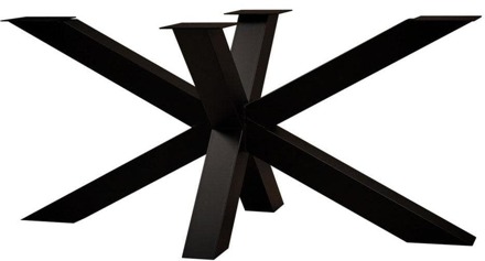 Furniture Legs Europe Stalen matrix zwart spinpoot 180 bij 80 cm en hoogte 73 cm (10 x 10 cm)