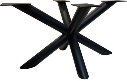 Furniture Legs Europe Stalen matrix zwart spinpoot 78 x 58 cm en hoogte 40 cm (ø 6 cm)