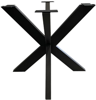 Furniture Legs Europe Stalen matrix zwart spinpoot 85 bij 85 cm en hoogte 72 cm (5 x 10 cm)