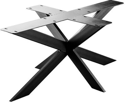 Furniture Legs Europe Stalen matrix zwart spinpoot 90 bij 60 cm en hoogte 40 cm (6 x 2 cm)