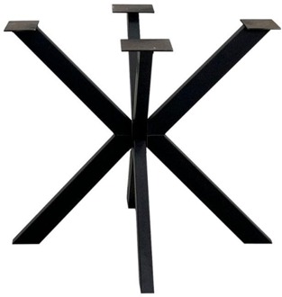 Furniture Legs Europe Stalen matrix zwart spinpoot 90 bij 90 cm en hoogte 72 cm (10 x 3 cm)