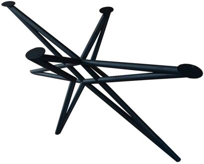 Furniture Legs Europe Stalen matrix zwart spinpoot lengte 150 cm bij 74 cm, hoogte 73 cm en buis ø 7,6 cm