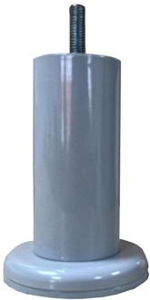 Furniture Legs Europe Stalen meubelpoot grijs rond ø 4,2 cm en hoogte 10 cm (M8)
