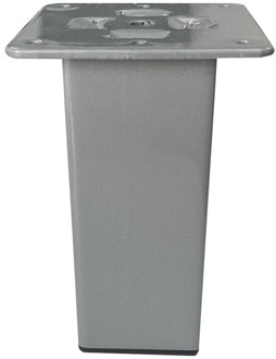 Furniture Legs Europe Stalen meubelpoot grijs vierkant 5 bij 5 cm en hoogte 13 cm