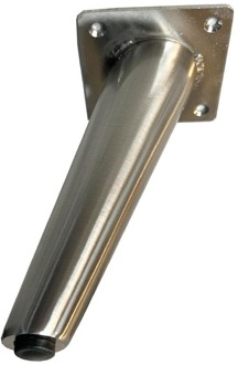 Furniture Legs Europe Stalen meubelpoot rvs look conisch ø 5 cm / 2,5 cm en hoogte 18 cm