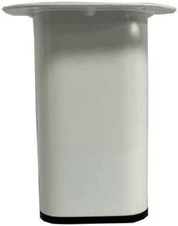 Furniture Legs Europe Stalen meubelpoot wit ovaal 5 bij 2,5 cm en hoogte 9,5 cm