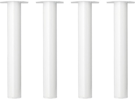 Furniture Legs Europe Stalen meubelpoot wit rond ø 6 cm en hoogte 42 cm - 4 stuks