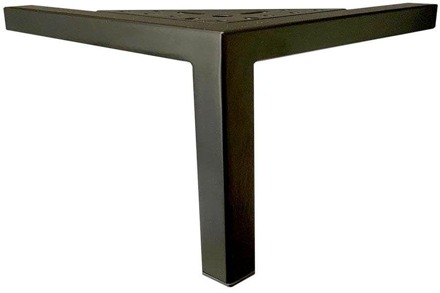 Furniture Legs Europe Stalen meubelpoot zwart hoek 18 bij 18 cm en hoogte 10 cm (2 x 2 cm)