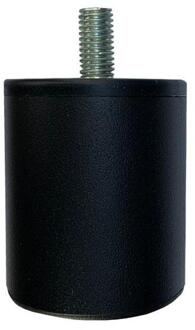 Furniture Legs Europe Stalen meubelpoot zwart rond ø 5 cm en hoogte 6 cm (M10)