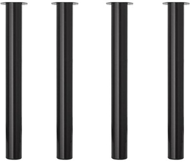 Furniture Legs Europe Stalen meubelpoot zwart rond ø 7,6 cm en hoogte 72 cm - 4 stuks