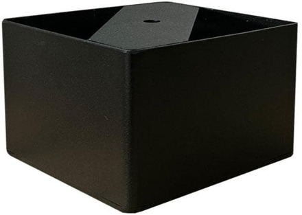 Furniture Legs Europe Stalen meubelpoot zwart vierkant 10 bij 10 cm en hoogte 5 cm