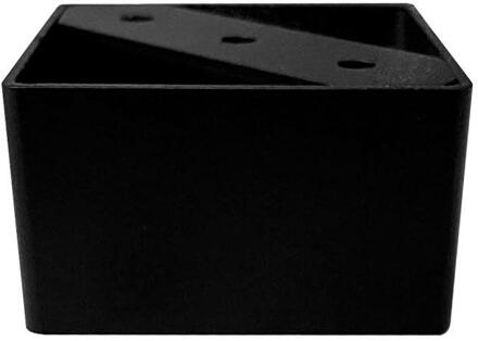 Furniture Legs Europe Stalen meubelpoot zwart vierkant 8 bij 8 cm en hoogte 5 cm