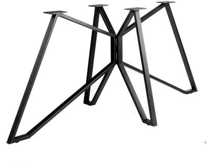 Furniture Legs Europe Stalen onderstel zwart vlinder 140 bij 65 cm en hoogte 72 cm (4 x 2 cm)