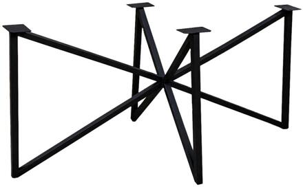 Furniture Legs Europe Stalen onderstel zwart vlinder 153 bij 87 cm en hoogte 73 cm (3 x 3 cm)