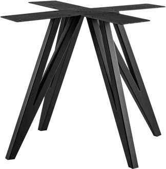 Furniture Legs Europe Stalen onderstel zwart vlinder vierkant 90 bij 90 cm en hoogte 72 cm (4 x 4 cm)