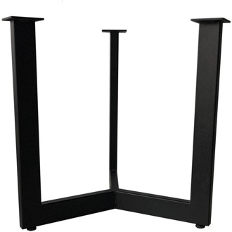 Furniture Legs Europe Stalen salononderstel zwart rond ø 42 cm en hoogte 43 cm (2 x 4 cm)