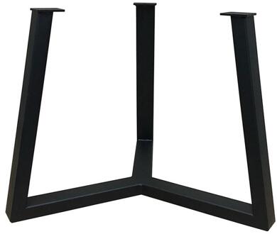 Furniture Legs Europe Stalen salononderstel zwart rond ø 46 cm en hoogte 35,5 cm (5 x 3 cm)