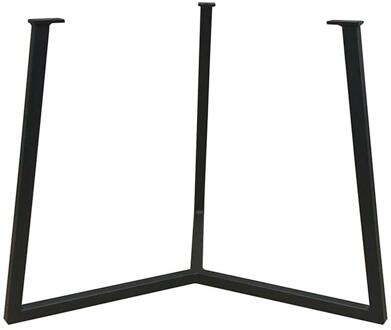 Furniture Legs Europe Stalen salononderstel zwart rond ø 50 cm en hoogte 36 cm (2 x 2 cm)