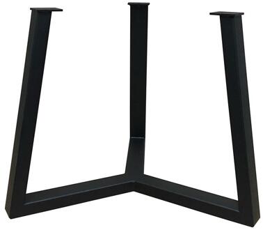 Furniture Legs Europe Stalen salononderstel zwart rond ø 55 cm en hoogte 40,5 cm (5 x 3 cm)