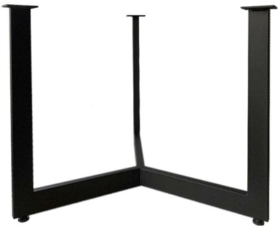 Furniture Legs Europe Stalen salononderstel zwart rond ø 59 cm en hoogte 43 cm (2 x 4 cm)