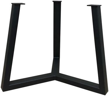 Furniture Legs Europe Stalen salononderstel zwart rond ø 62 cm en hoogte 45,5 cm (5 x 3 cm)