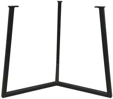 Furniture Legs Europe Stalen salononderstel zwart rond ø 62 cm en hoogte 46 cm (2 x 2 cm)