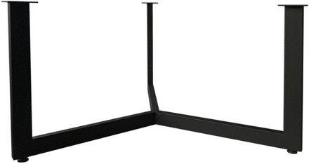 Furniture Legs Europe Stalen salononderstel zwart rond ø 73 cm en hoogte 37 cm (2 x 4 cm)