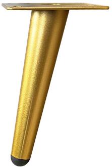 Furniture Legs Europe Stalen schuine meubelpoot goud conisch ø 3,5 cm / 2 cm en hoogte 15 cm