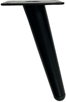 Furniture Legs Europe Stalen schuine meubelpoot zwart conisch ø 3,5 cm / 2 cm en hoogte 15 cm