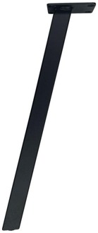 Furniture Legs Europe Stalen schuine meubelpoot zwart vierkant 2,5 bij 2,5 cm en hoogte 36 cm