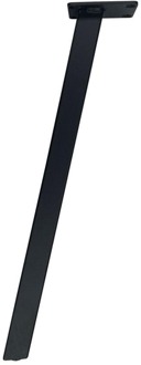 Furniture Legs Europe Stalen schuine meubelpoot zwart vierkant 2,5 bij 2,5 cm en hoogte 42 cm