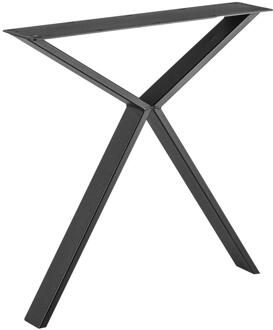 Furniture Legs Europe Stalen smalle X tafelpoot 70 bij 2 cm en hoogte 73 cm zwart (2 x 8 cm)