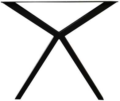 Furniture Legs Europe Stalen smalle Y tafelpoot 78 bij 4 cm en hoogte 72 cm zwart (4 x 4 cm)