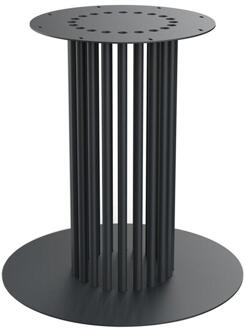 Furniture Legs Europe Stalen tafelonderstel zwart kolom met spijlen en grondplaat Ø 60 cm en hoogte 72 cm