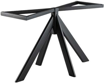 Furniture Legs Europe Stalen tafelonderstel zwart met ovale koker 4 poot 138 bij 78 cm en hoogte 73 cm (10 x 4 cm)