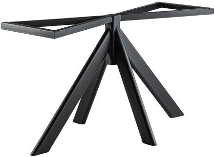 Furniture Legs Europe Stalen tafelonderstel zwart met ovale koker 4 poot 180 bij 78 cm en hoogte 73 cm (10 x 4 cm)