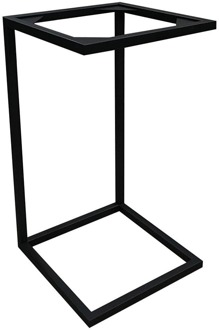 Furniture Legs Europe Stalen tafelonderstel zwart rechthoek 33 bij 33 cm en hoogte 60 cm (2 x 2 cm)