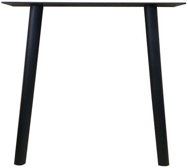 Furniture Legs Europe Stalen tafelpoot zwart trapezium 70 bij 20 cm en hoogte 71 cm (koker Ø5 cm)