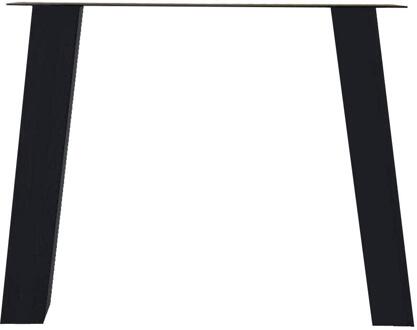 Furniture Legs Europe Stalen tafelpoot zwart trapezium 80 bij 10 cm en hoogte 72 cm (10 x 10 cm)
