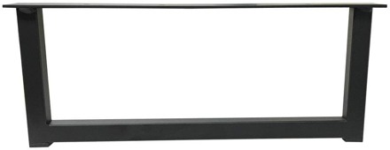 Furniture Legs Europe Stalen U kastpoot zwart 38 bij 2 cm en hoogte 15 cm (2 x 2 cm)