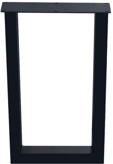 Furniture Legs Europe Stalen U tafelpoot 60 bij 8 cm en hoogte 110 cm (8 x 8 cm) Zwart